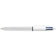 BIC 4 Colours Shine Ballpoint Pen Silver