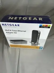 MoCA Coax Ethernet Adapter Kit MCAB1001 Netgear AV Series 270 Mbps New Sealed