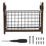 Magazine Rack Metal and Wood Magazine File Holder Practical Mail Organizerø