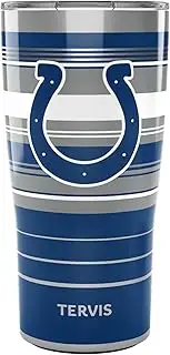 Tervis Traveler NFL Indianapolis Colts - Hype Stripes Triple Walled Insulated Tumbler Travel Cup Keeps Drinks Cold & Hot, 20oz, Stainless Steel