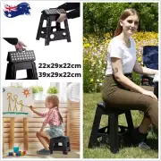 22/39cm Step Stool Folding Anti-Slip Portable Flat Outdoor Store Chair Ladder AU