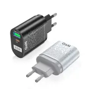 USLION 65W GaN Wall Charger 33W USB-C PD PPS / 33W USB-A QC3.0 Fast Charging For iPhone 13 13 Mini For iPad Pro 2021 For