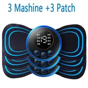 EMS Neck Massager Rechargeable Cervical Massage Sticker Patch 8 Mode 19 Gears Pulsed Therapy Instrument Tens Muscle Stimulator Pain Relief 3 Machin...