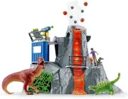 schleich DINOSAURS - Volcano Expedition Base Camp, Dinosaur Playset Including LE