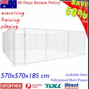 Galvanized Steel Kennel Large Outdoor Dog Enclosure Puppy Playpen Training Area