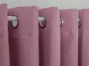 Pink Linen Curtains Drapes 100% Blockout with Lined Fabric TrendyHomeDecor