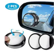 Rear View Mirror Round HD Glass Convex 360° Side for Car 2Pc Blind Spot Mirrors