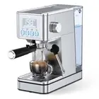 LERTIN Espresso Machine, 20Bar Compact Stainless Espresso Maker, With Milk Fr...