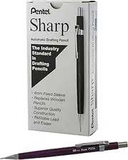 Pentel Sharp Mechanical Pencil, (0.5mm), Metallic Purple Barrel, Box of 12 (P205MV)