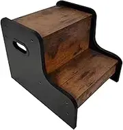 Kids Step Stool | Wooden Potty Training Helper Kitchen Steps | Strong Load-Bearing Toilet Ladder Potty Stairs for Washing Hands Brushing Teeth