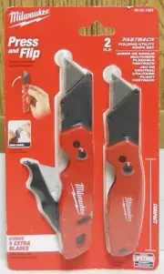 Milwaukee 48-22-1503 Fastback Press & Flip 2 Pack Utility Knife