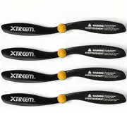 4pc Xtreem FlyEye Rotor Blades Front/Rear Propeller Accessories for Drone Black