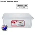 12 x MAX 10L Plastic Storage Container Home Kitchen Pantry Organiser Tubs Box