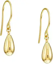 [JewelryWeb] 14k Yellow Gold Dangleteardrop Animal Sealife Fish Hook Earrings Dangle Earring for Women