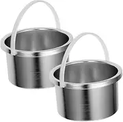 Ipetboom 2pcs Wax Warmer Replacement Pot Reusable Melting Bowl for Hair Removal Temperature Control for Home Professional Use