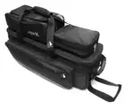Bowling Ball Bag Triple Tote Roller Pyramid Path W/Compartments Black/Black