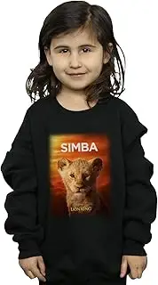 [Absolute Cult] Disney Girls The Lion King Movie Baby Simba Poster Sweatshirt Black 9-11 Years