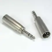 2 Pcs XLR 3-Pin Male to 6.35mm 1/4" Male TRS Stereo Audio Mic Microphone Adapter