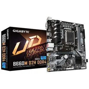 Gigabyte技嘉 B660M D2H DDR4 主機板 M-ATX 1700腳位 INTEL