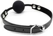 Genovation Ball Gag Black Silicone by