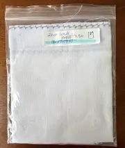 White Linen Cross Stitch Fabric 28 Ct Stitched Edges 13" x 18" Needlework Fabric