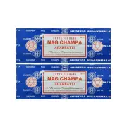 Satya Nag Champa Agarbatti Pack of 2 Incense Sticks Boxes 250gms Each Hand Ro...