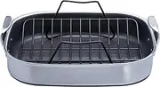 [HexClad] Hybrid Nonstick Roasting Pan with Rack, Dishwasher-Friendly and Oven-Safe Up to 900°F, Compatible with All Cooktops