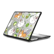 MacBook Pro 14-inch (M1 - M4) Impact Case Cute Corgi & Chuppy Unicorn Flying in the Sky with Avocado - Cartoon Dog Kawaii Puppy with Magical Animal & Fruit