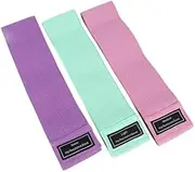 Resistance Bands, 3 Levels Fabric Exercise Bands Set, Wide & Non Slip Workout Bands for Working Out Yoga Pilates Home Fitness Squat Glute Hip Training, Stretch Bands for Men/Women