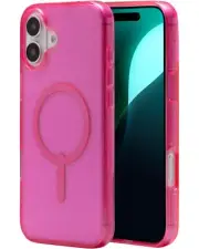 ZAGG Milan Snap Case for iPhone 16 Plus – Pink Glitter MagSafe Compatible 13f...