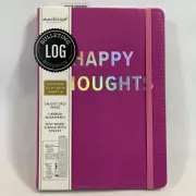 C.R. Gibson Pink Happy Thoughts Grid Pages Dated Sheets Poly Ruler Notebook