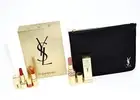 YSL Rouge Pur Couture / Volupte Shine LipStick & Pouch 4-Piece Set [New in Box]