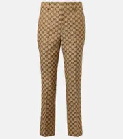 [Gucci] Gucci Cotton-blend straight pants AU 12 beige