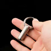 Mini TC4 Titanium Keychain Pill Capsula Case Box Outdoor Portable Survival Tool