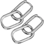[FRCOLOR] Fashionable Geometric Drop Earrings for Women Lightweight Statement Hoop Earrings Stylish Face Shaping Design present for Friends and Loved Ones
