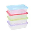 200 x Takeaway Food Containers Color Lids Reusable Meal Prep Lunch Box 750ML
