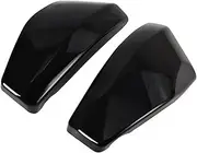 Wivplex Left + Right Motorcycle Battery Side Panel Cover Fairing Cowl ABS ABS VTX1300 R/S/C/T Retro Spoke Custom Tourer Motorcycle Battery Side Cover(Black)