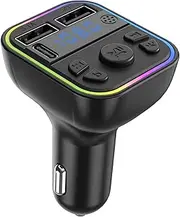 Wireless Car Adapter - Wireless FM Radio Transmitter Car Music Connector | Wireless MP3 Music Player Car Music Connector, Multifunctional Car Music Adapter, Calling & Audio Receiver for Men, Women