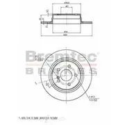 Bremtec Euro-Line GeoZinc Coated Brake Rotor - BDR20250EL