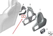 MINI CLUBMAN F54 Front Lower Headrest Cover 52107390844 7390844 NEW GENUINE