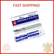 Disposable Scalpel 10 Dermaplaning Tool Scalpel Blades 10 with Plastic Handle, H