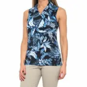 NWT TOMMY BAHAMA Black Blue Jungle Tabu Sleeveless Golf Shirt Polo S M L XL