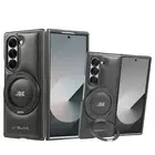 PU Leather Magnetic Slim Case with Invisible Ring Stand for Samsung Fold 3/4/5/6