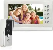 Wired Video Intercom System, 7 Inches Video Doorbell Door Phone System, HD Ca...