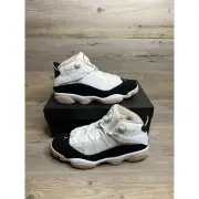 Nike Air Jordan 6 Rings Mens Size 10.5 White Fossil Stone Black 322992 112