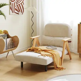 【Taoshop 淘家舖】J - 實木沙發床｜客廳可折疊兩用單人沙發日式多功能小戶型沙發床 TD047(1.5m沙發床)