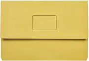 Marbig Slimpick Foolscap Document Wallet Yellow