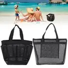 1x Mesh Shower Bag Reusable Portable Storage Basket Travel Tote Bath Organizer