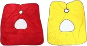 AUTSUPPL 2pcs Professional Hair Cutting Cape Barber Cape Cloak View Window One Size Fits Salon Use