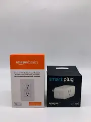 Amazon Basics Smart In-Wall Outlet and Smart Plug - Works With Alexa Wifi NEW